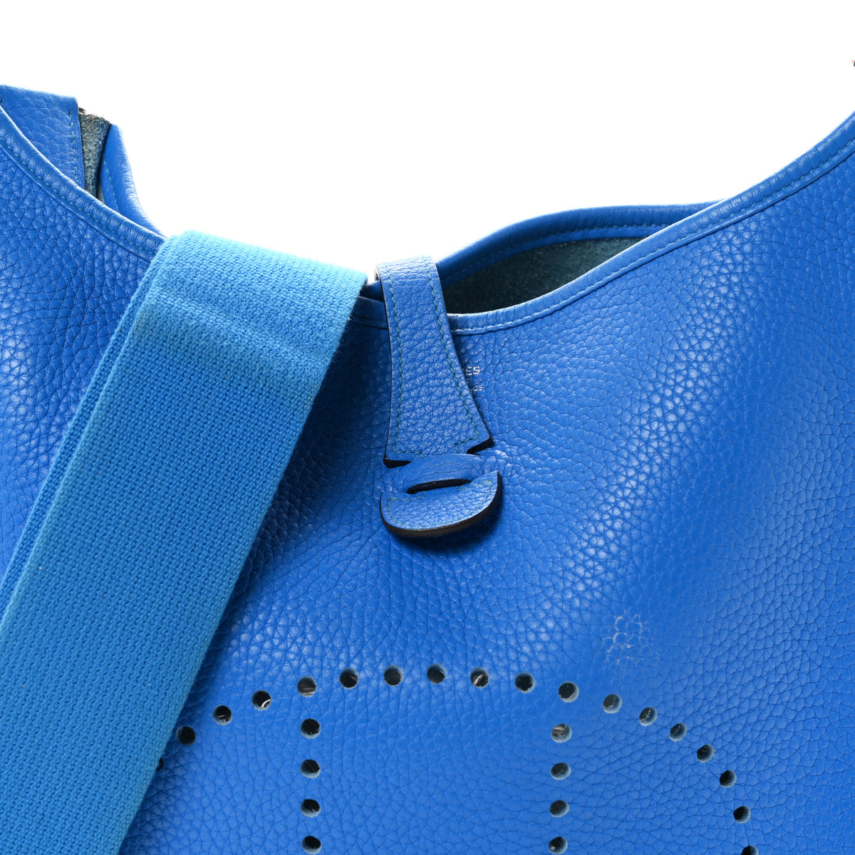 Hermes Taurillon Clemence Evelyne III PM Bleu Hydra 8 of 11