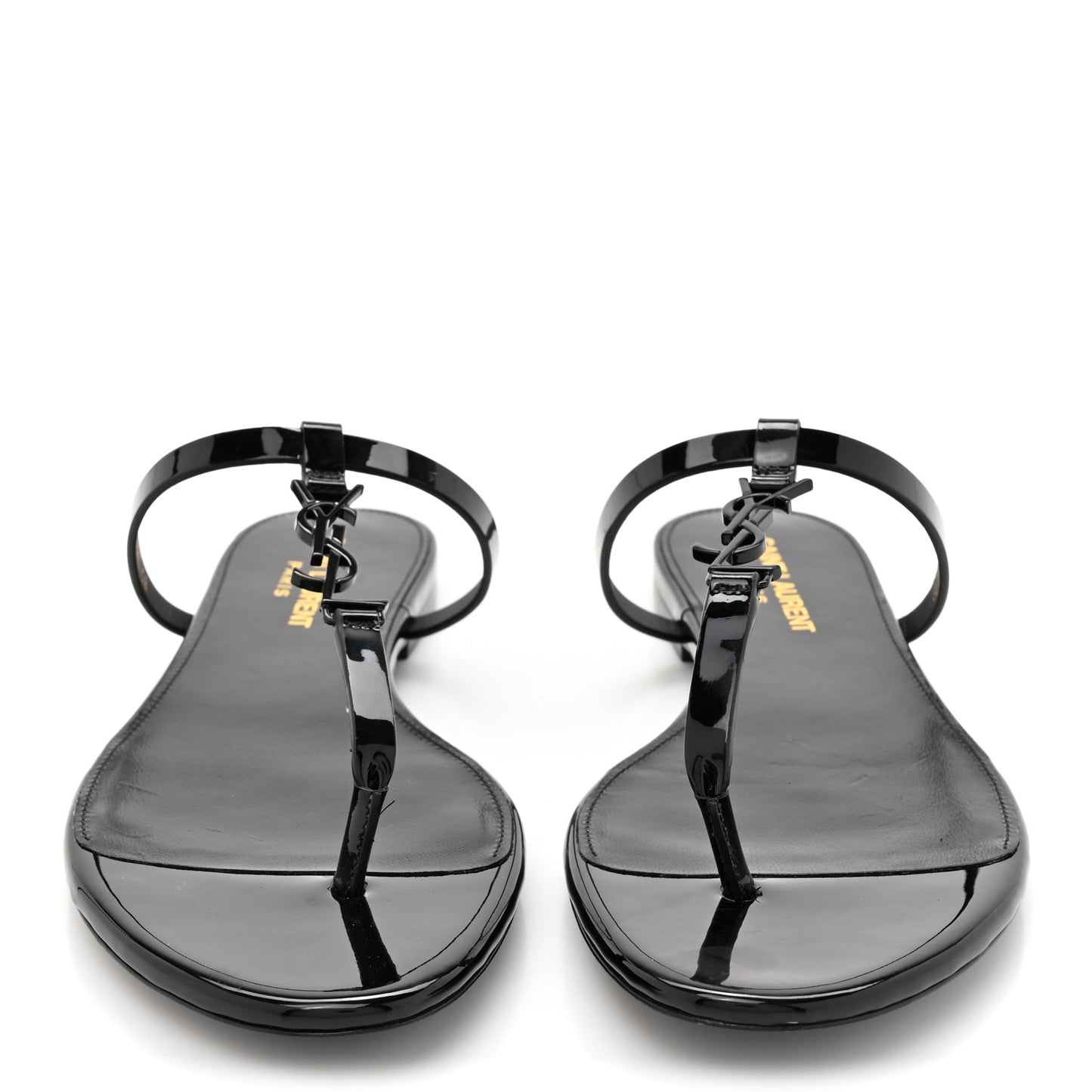 Calfskin Cassandra Monogram Sandals 38 Black