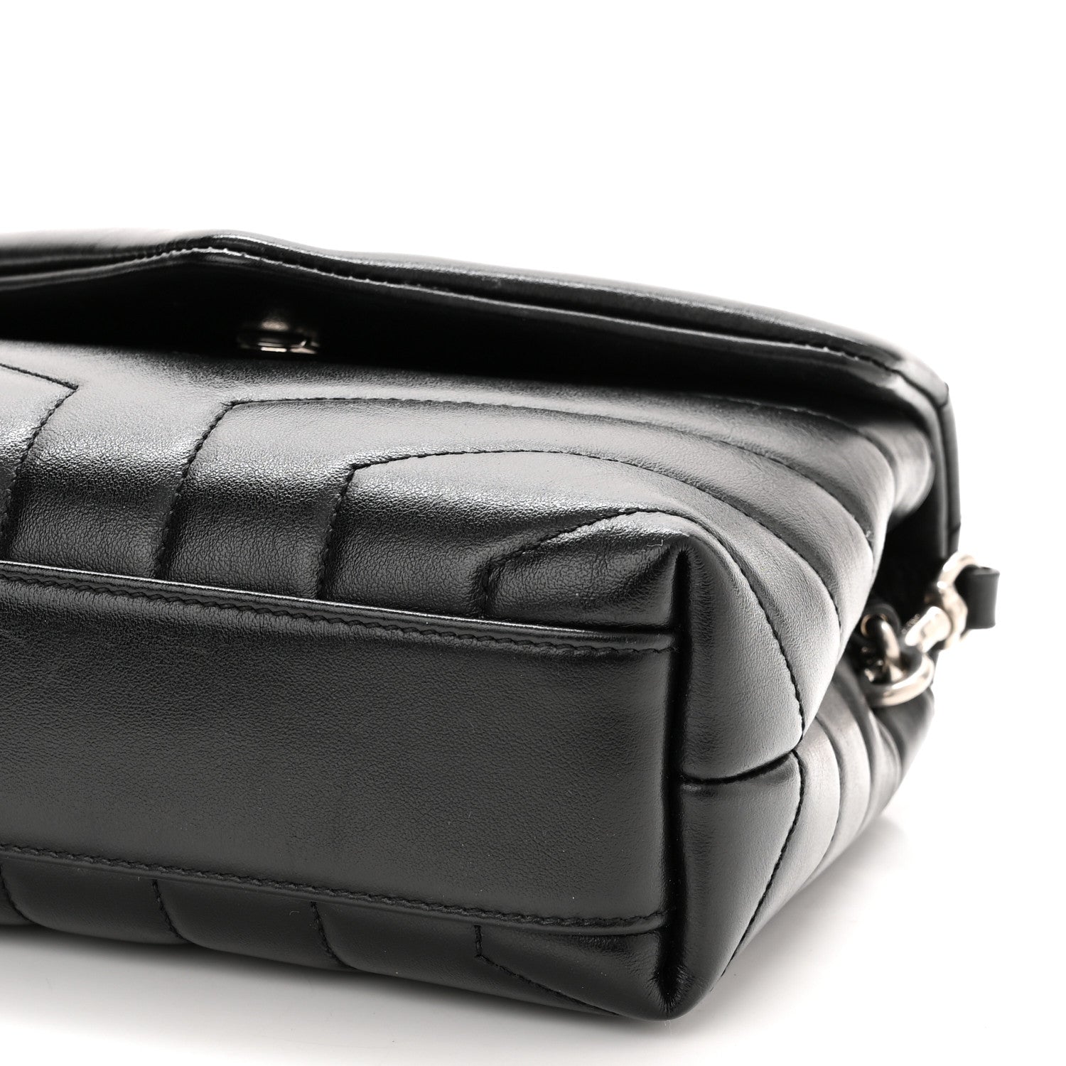 Saint Laurent Calfskin Y Quilted Monogram Toy Loulou Crossbody Bag Black 11 of 11