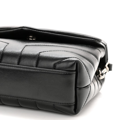 Saint Laurent Calfskin Y Quilted Monogram Toy Loulou Crossbody Bag Black 11 of 11