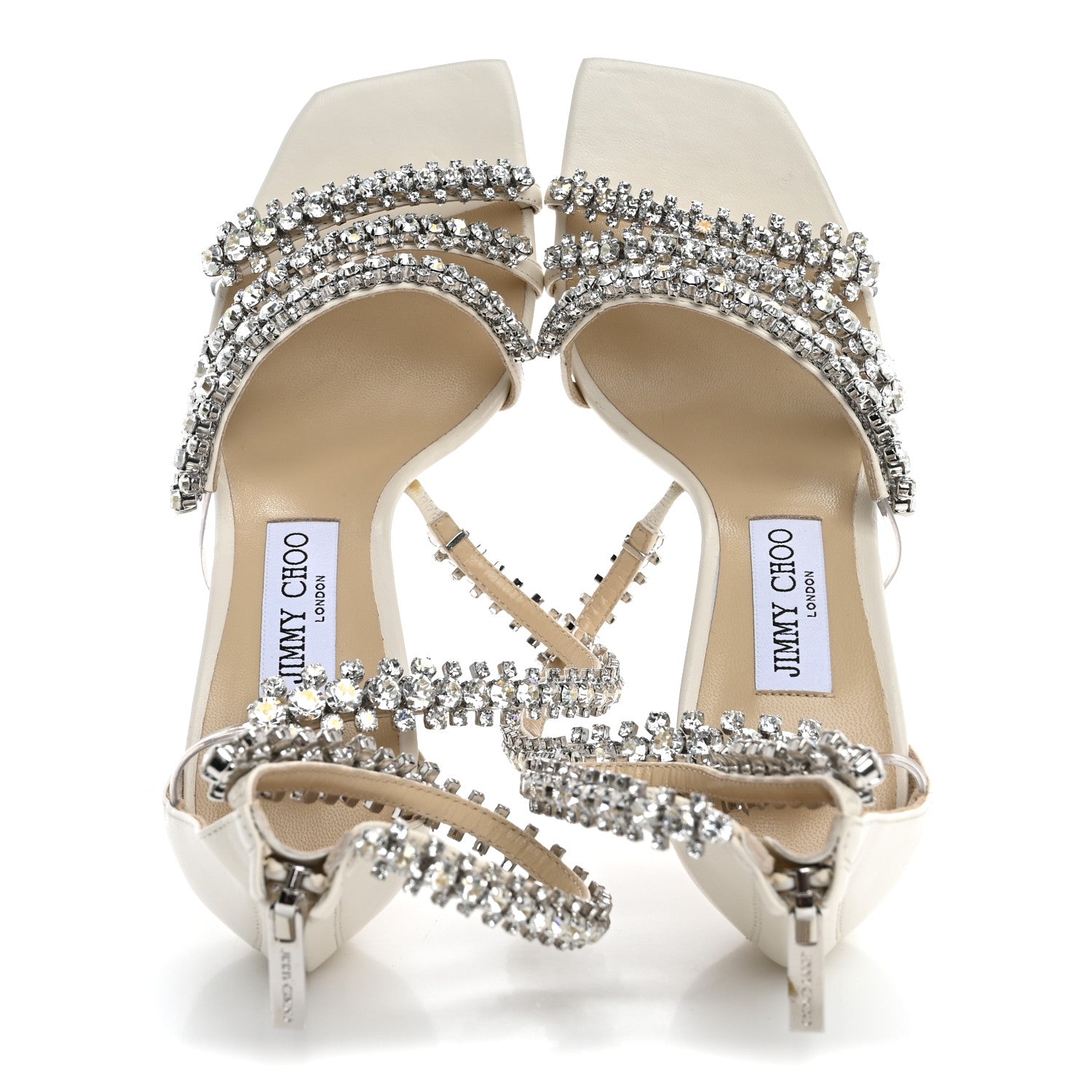 Jimmy Choo Nappa Josefine 100 Sandals 39 Latte 2 of 8