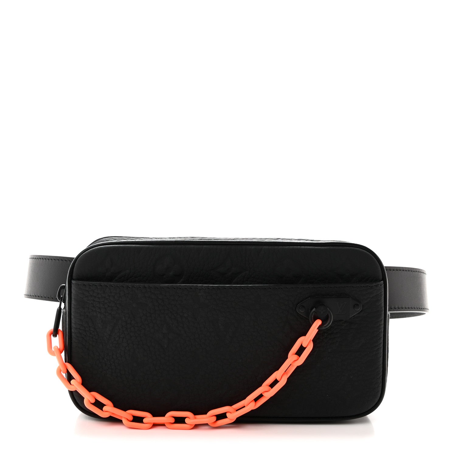 Louis Vuitton Taurillon Monogram Uniformes Solar Ray Soft Pochette Volga Belt Bag Black 1 of 9