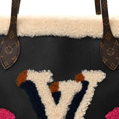 Louis Vuitton Calfskin Monogram Teddy Neverfull MM Black 9 of 11