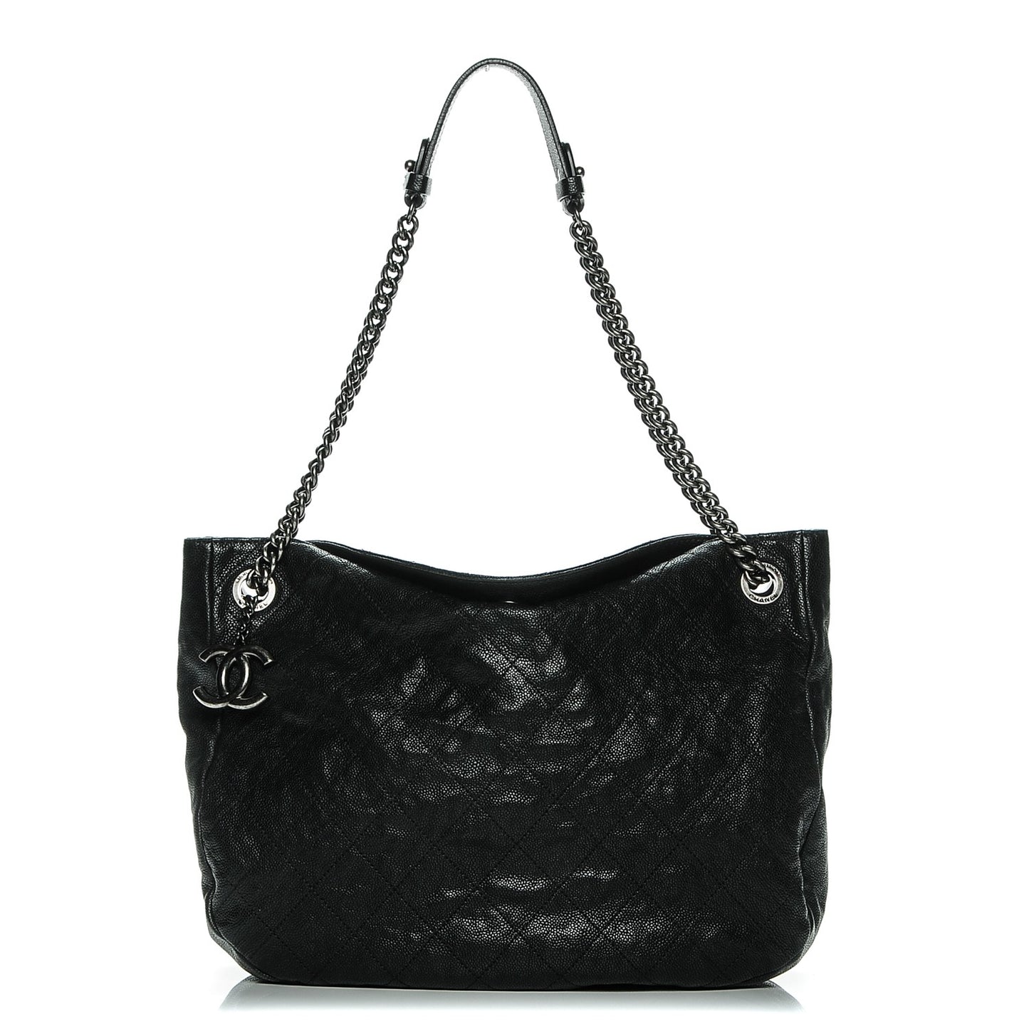 Caviar Quilted Simply CC Hobo Black