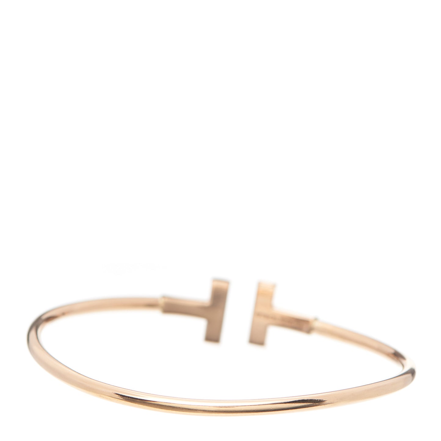18K Yellow Gold Diamond T Wire Bracelet