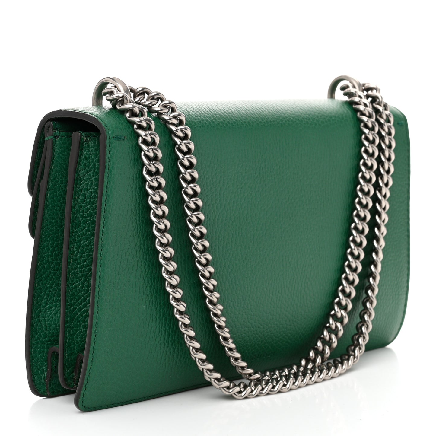 Pebbled Calfskin Small Dionysus Shoulder Bag Emerald