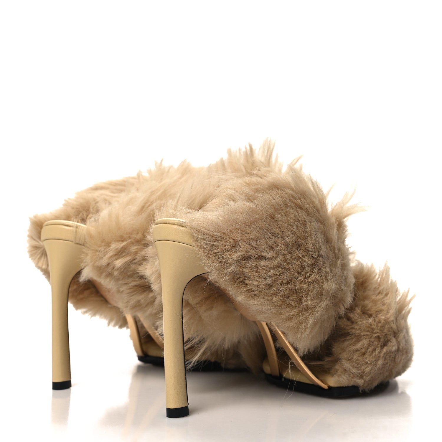 Bottega Veneta Shearling Curve Soft Poodle Slide Sandals 37 Heirloom 4 of 9