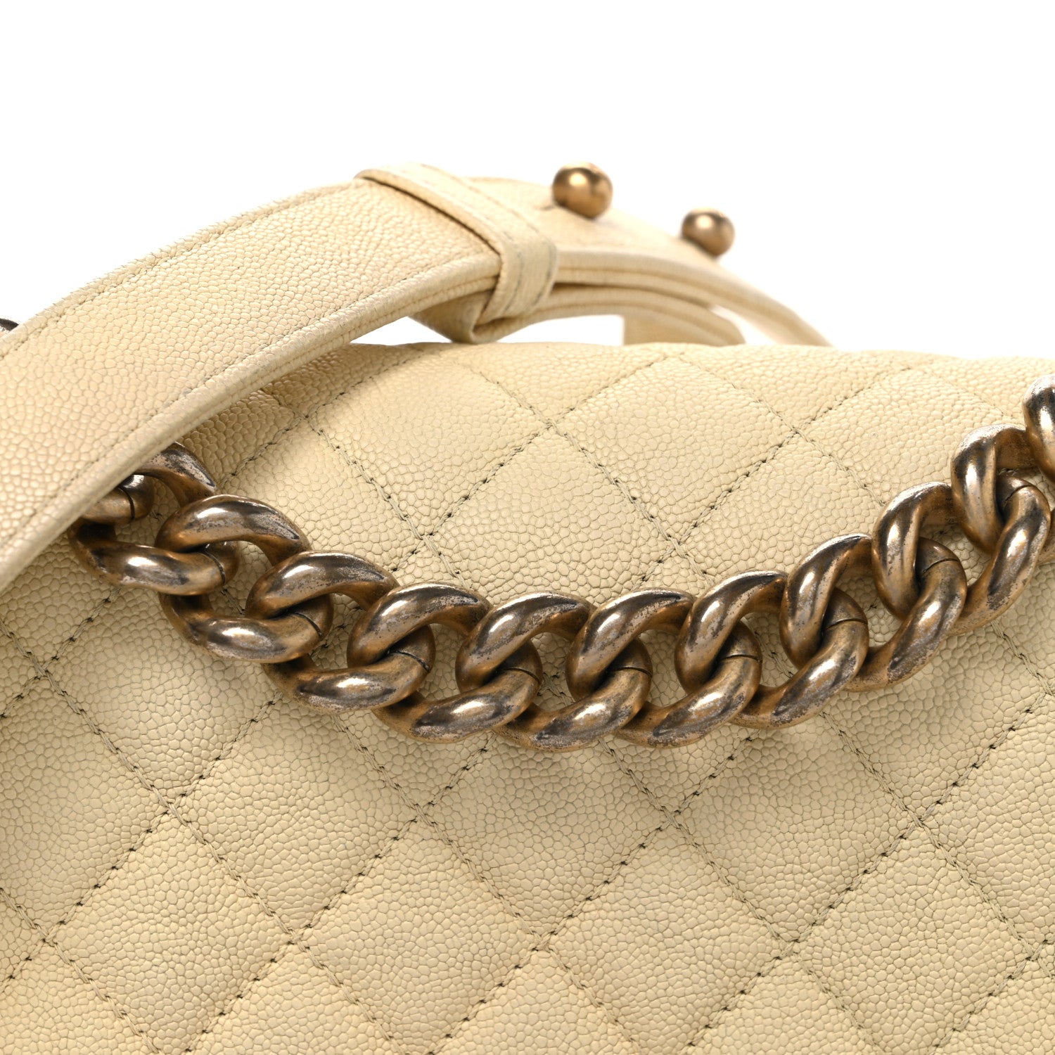 Chanel Caviar Quilted Small Boy Flap Yellow 8 of 10