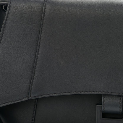 Balenciaga Semi Shiny Smooth Calfskin Monochrome Small Downtown Shoulder Bag Black 13 of 14