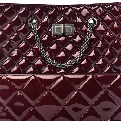 Chanel Patent Quilted Reissue 2.55 Tote Burgundy 14 of 14