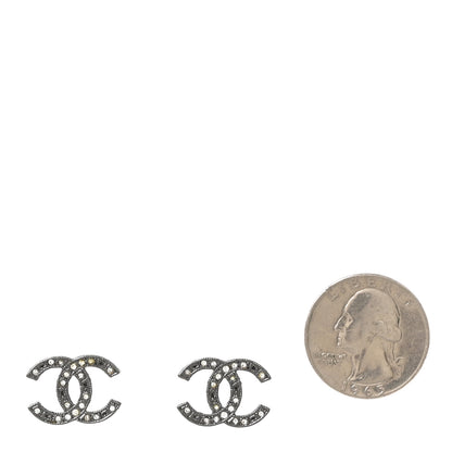 Chanel Ruthenium Crystal CC Earrings 2 of 5