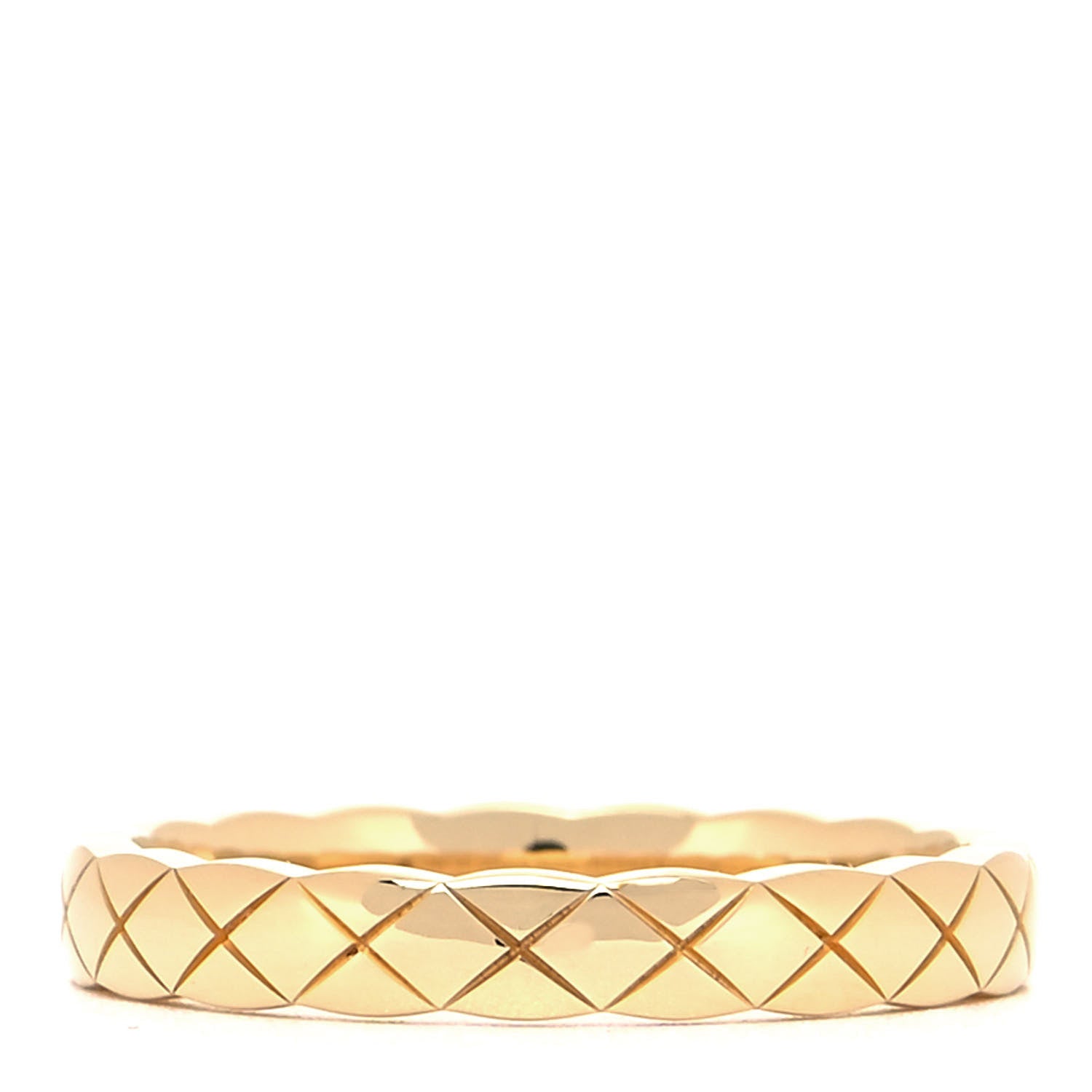 Chanel 18K Yellow Gold Mini Coco Crush Ring 56 7.5 3 of 5