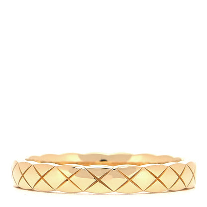 Chanel 18K Yellow Gold Mini Coco Crush Ring 56 7.5 3 of 5