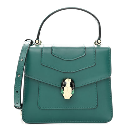 Bulgari Calfskin Serpenti Forever Top Handle Emerald Green 1 of 12