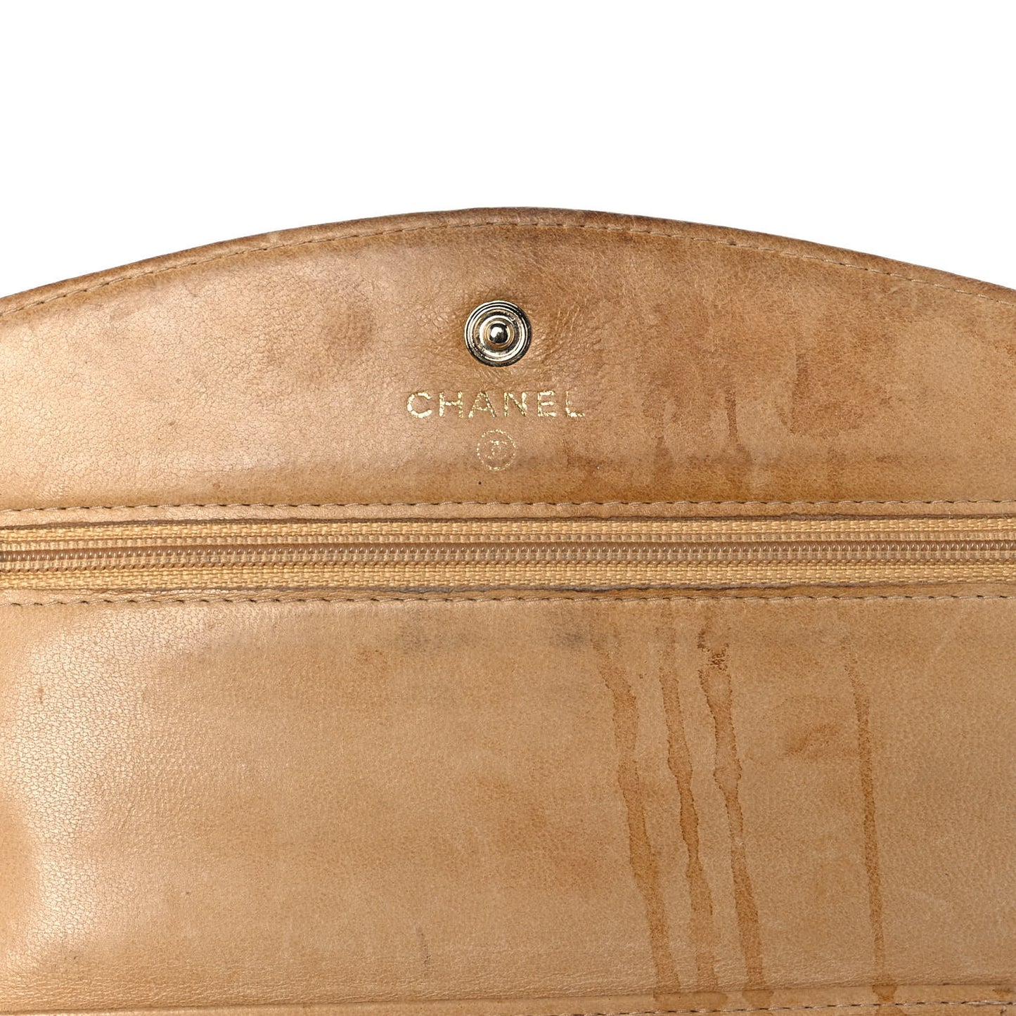 Caviar Timeless CC Wallet on Chain WOC Beige