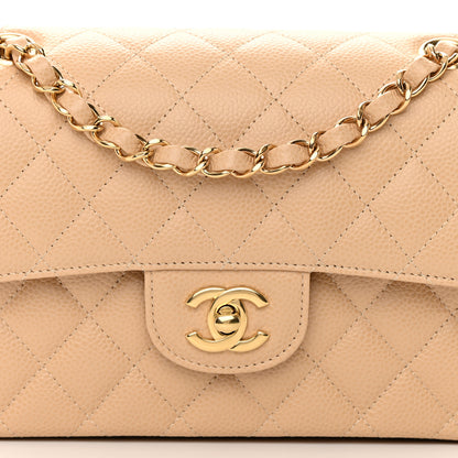Chanel Caviar Quilted Small Double Flap Beige 8 of 14