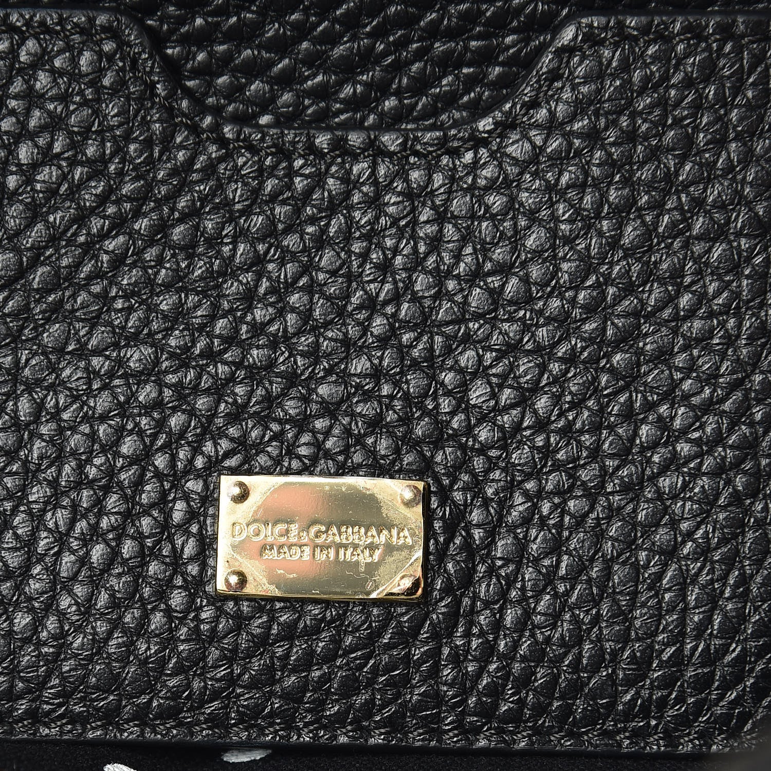 Dolce & Gabbana Pebbled Calfskin Small Tote Black 6 of 9