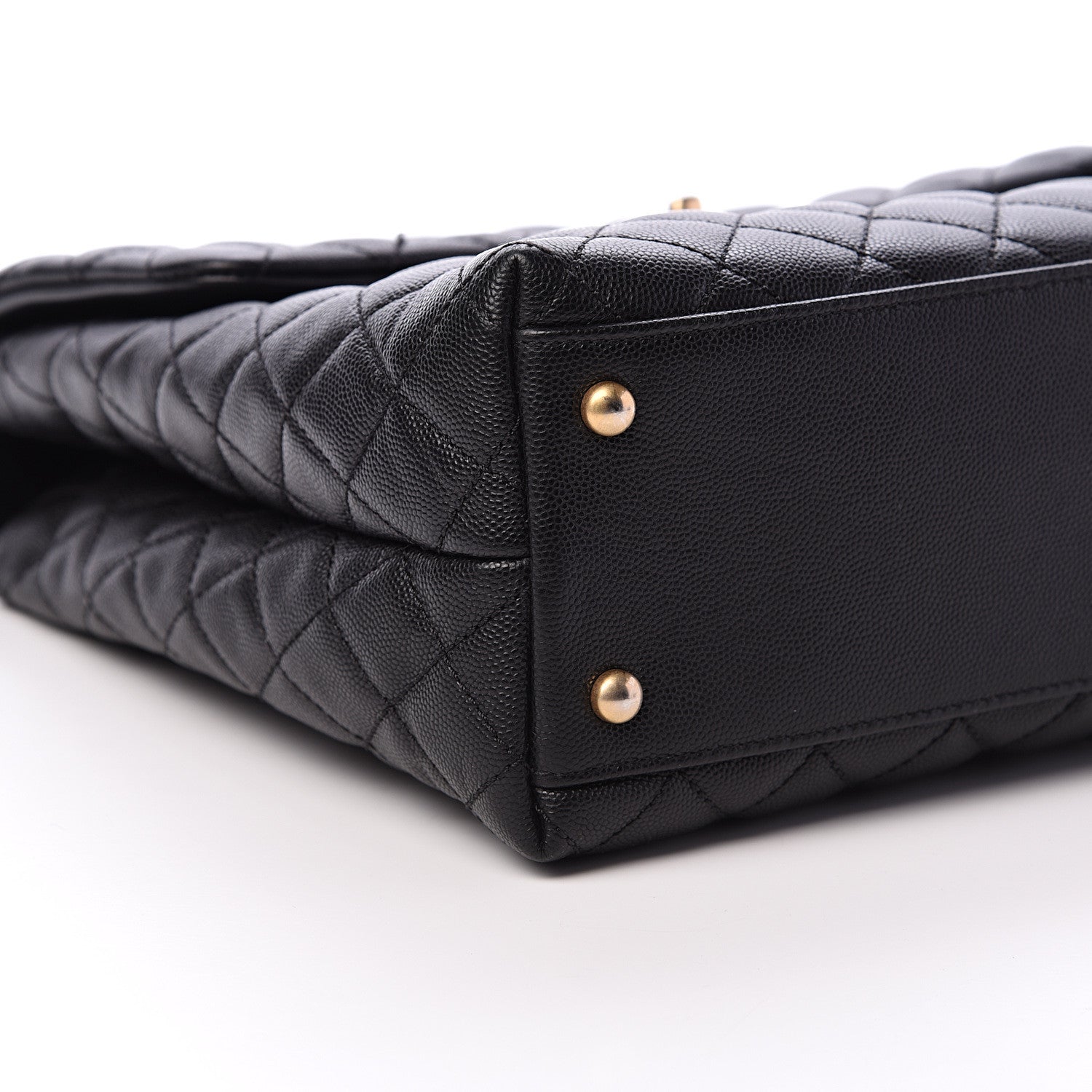 Chanel Caviar Lizard Quilted Large Coco Handle Flap Black 8 of 10