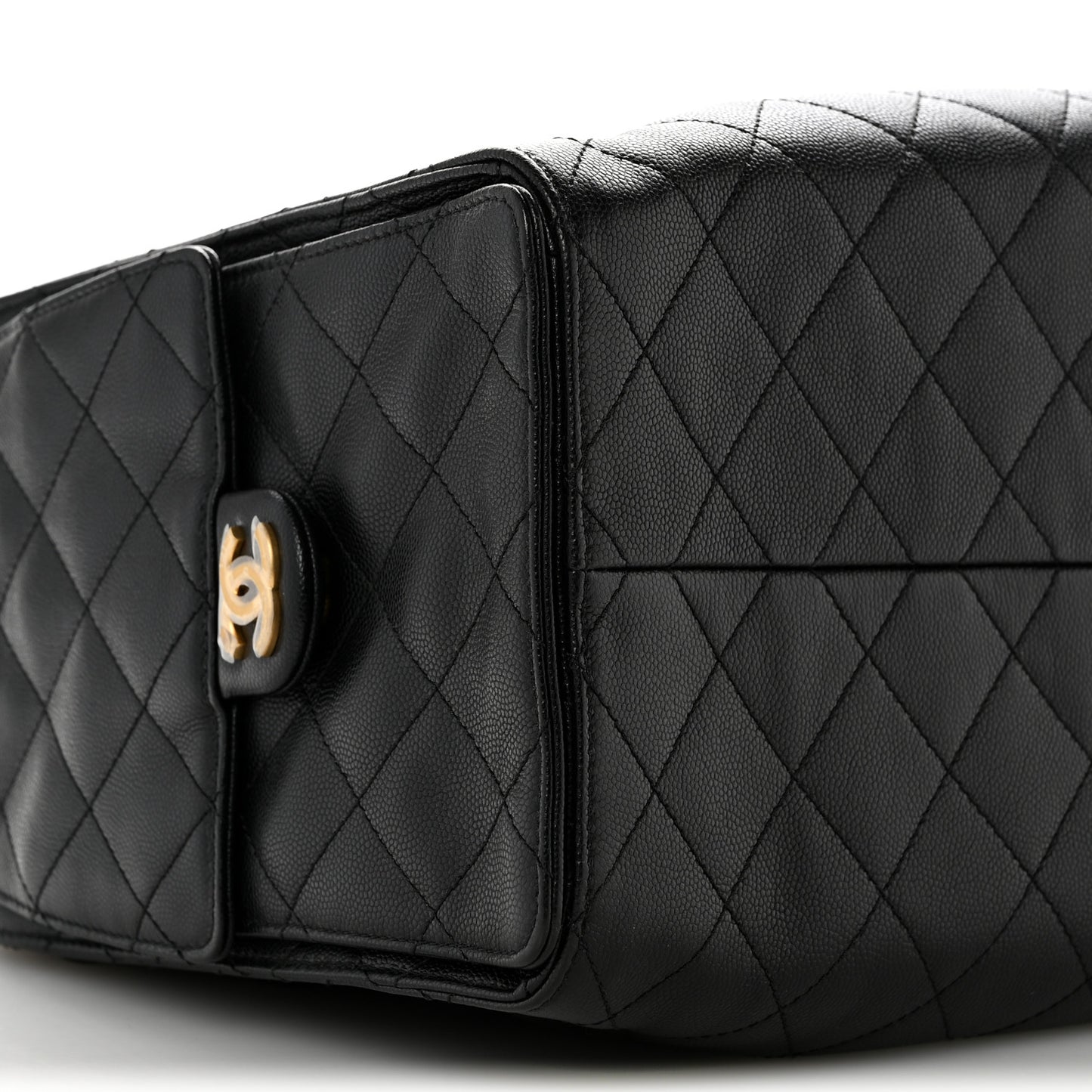 Caviar Quilted Large Chanel 25 Handbag Black