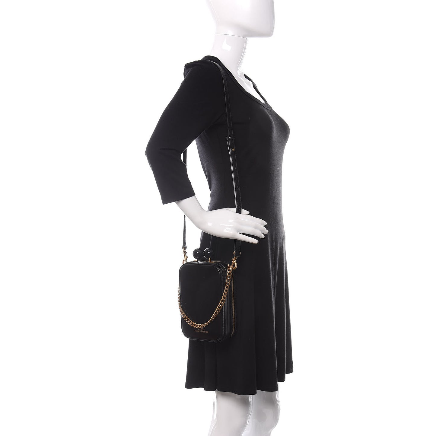 Smooth Calfskin The Vanity Crossbody Bag Black