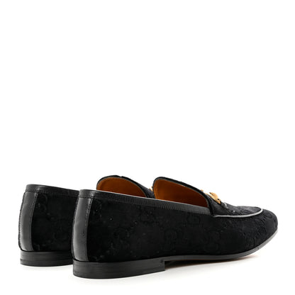 Gucci Velvet GG Monogram Horsebit Mens Jordaan Loafers 10 Black 4 of 8