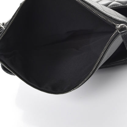 Chanel Lambskin Quilted Front Flap Tote Black 7 of 15