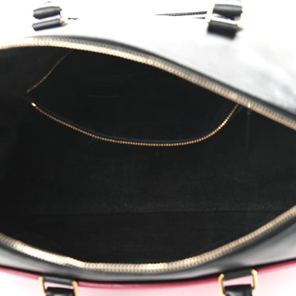 Saint Laurent Smooth Calfskin Bi-Color Duffle 6 Fuchsia Black 5 of 16