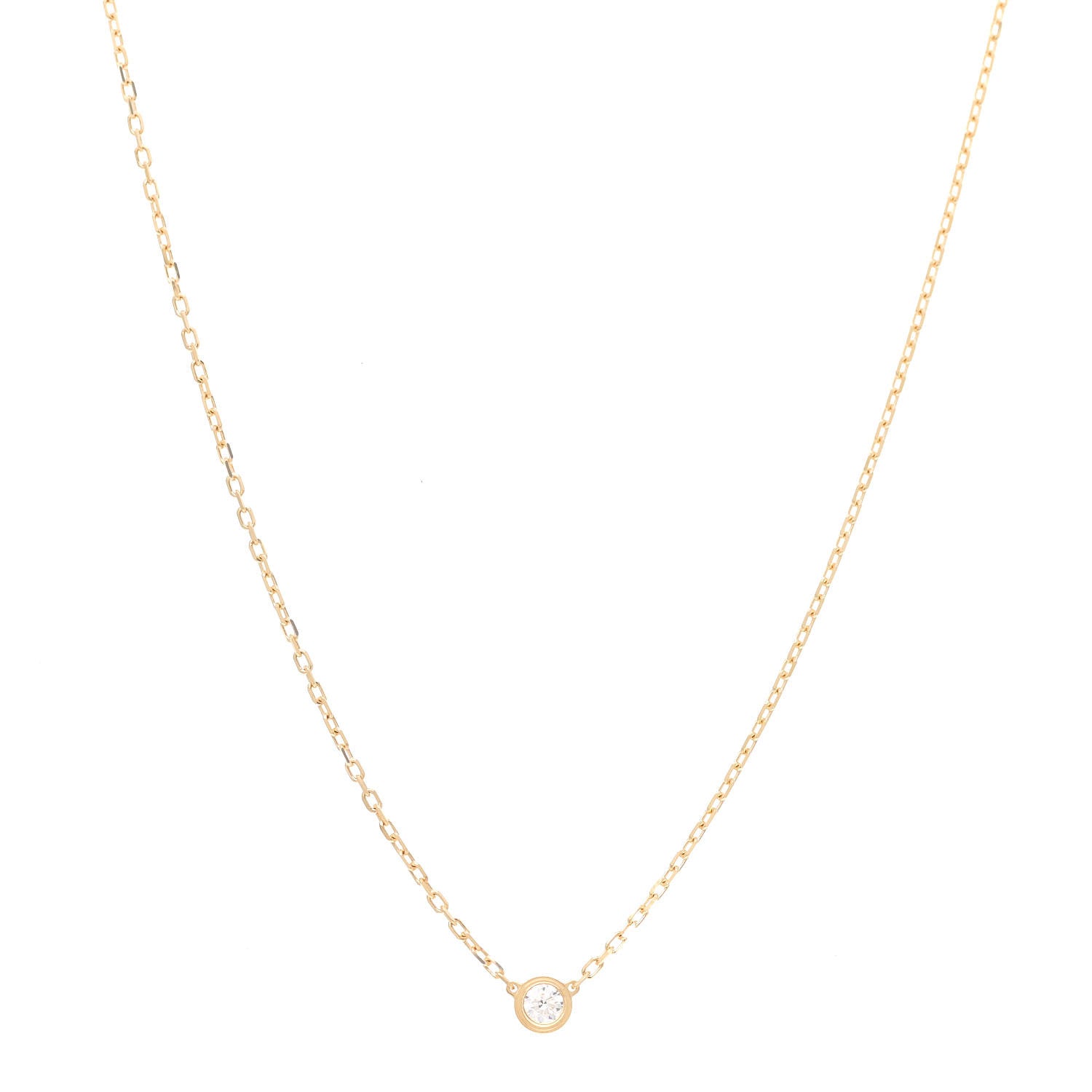 Cartier 18K Yellow Gold Diamond SM D'Amour Pendant Necklace 1 of 6