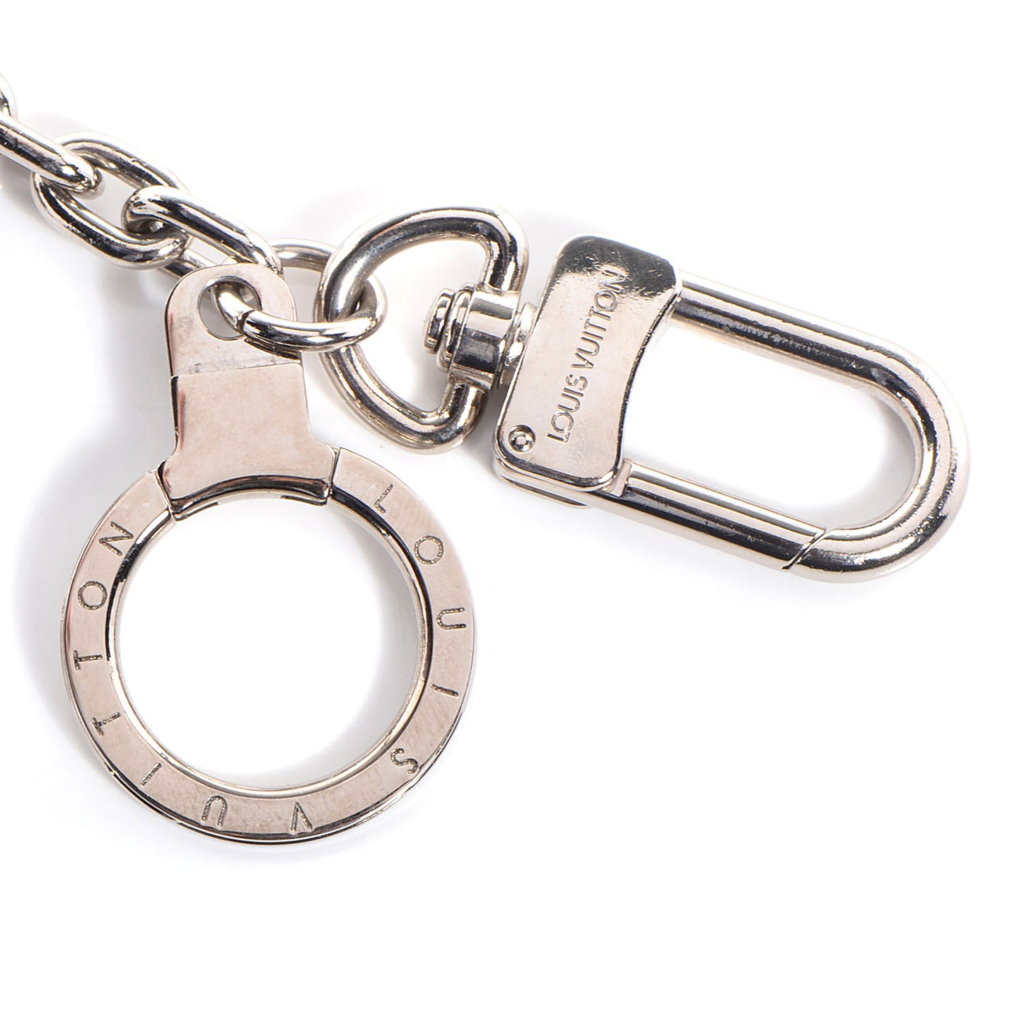 LV Initials Key Holder Silver
