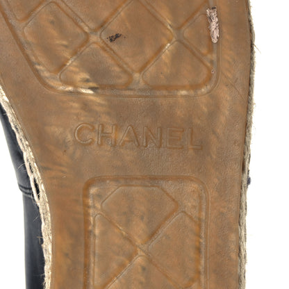 Chanel Lambskin CC Espadrilles 38 Black 6 of 9