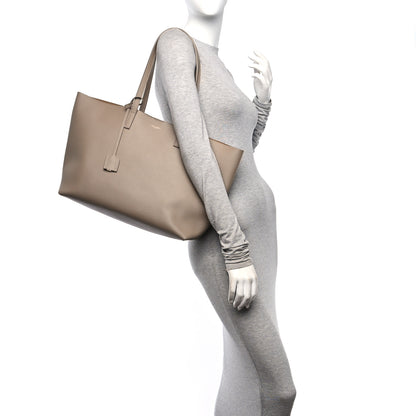 Saint Laurent Calfskin Large Shopping Tote Dark Beige 2 of 11