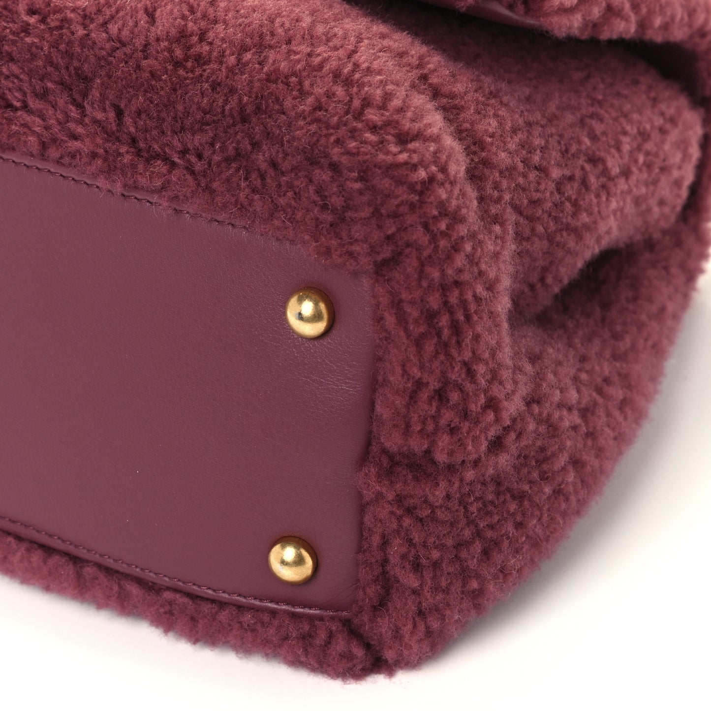 Shearling Lambskin Medium Coco Handle Flap Pink