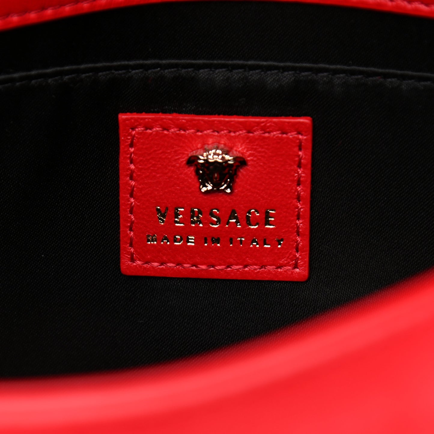Suede Palazzo Crystal Chain Evening Bag Red