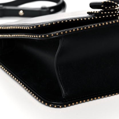 Salvatore Ferragamo Calfskin Studded Vara Bow Bag Black 5 of 11