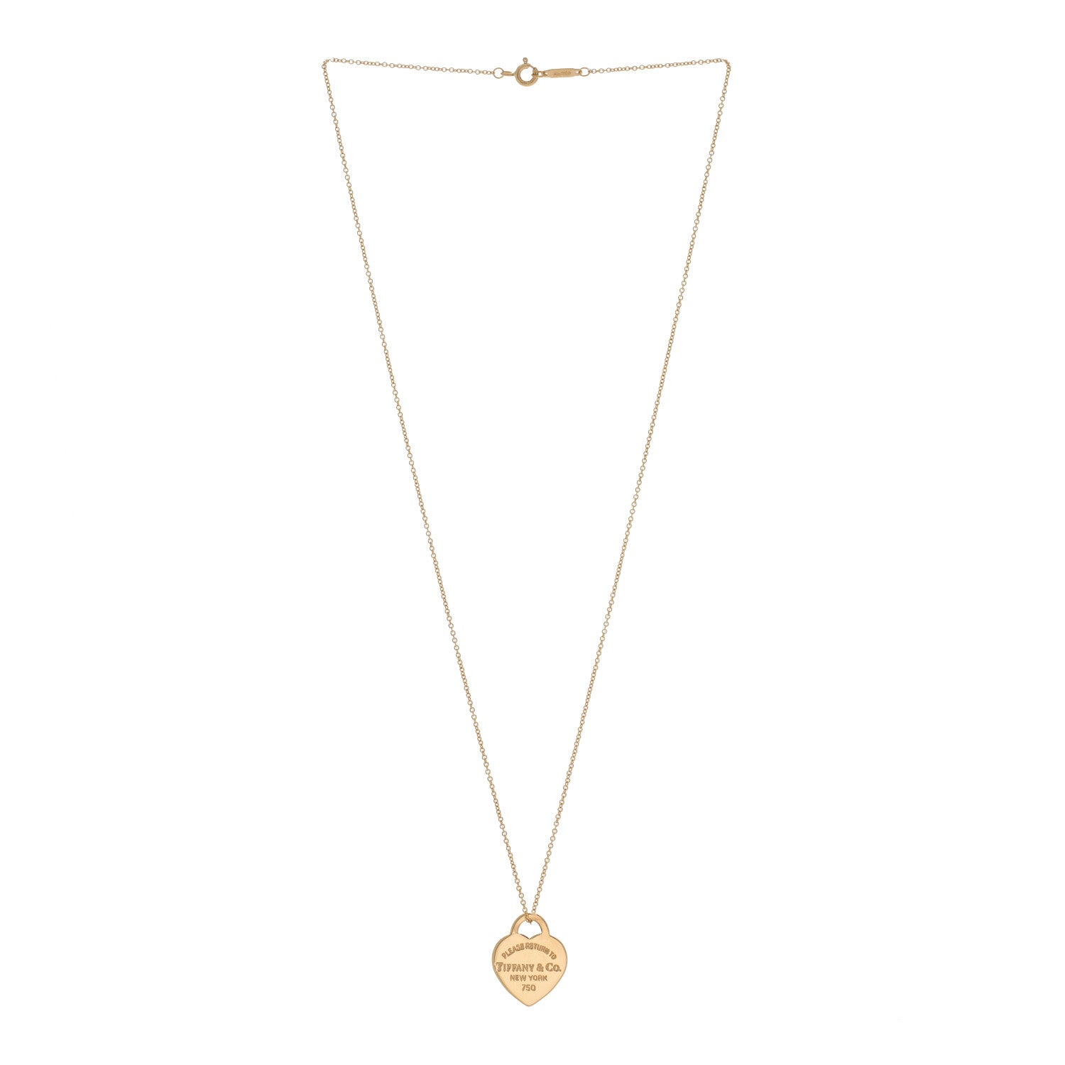 Tiffany 18K Yellow Gold Return to Tiffany Heart Tag Pendant