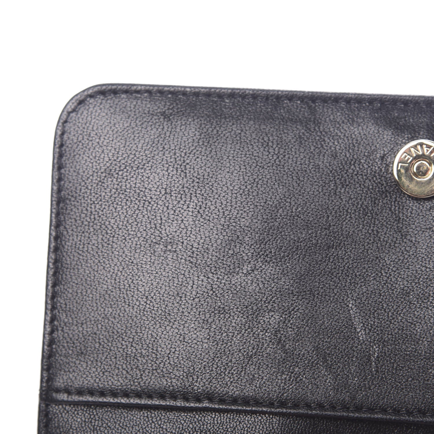 Chanel Caviar Sheepskin Chevron Quilted Vintage Mademoiselle Wallet On Chain WOC Black 14 of 17