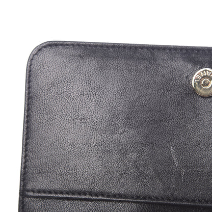 Chanel Caviar Sheepskin Chevron Quilted Vintage Mademoiselle Wallet On Chain WOC Black 14 of 17