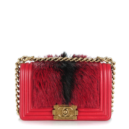 Chanel Goat Hair Small Boy Flap Red 1 of 8