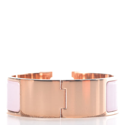 Hermes Enamel Wide Clic Clac H Bracelet PM Rose Dragee 3 of 6