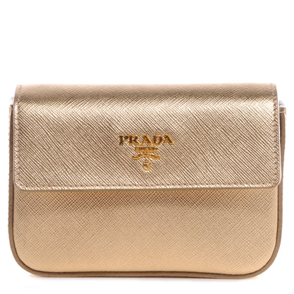 Prada Saffiano Box Clutch Platino 1 of 11