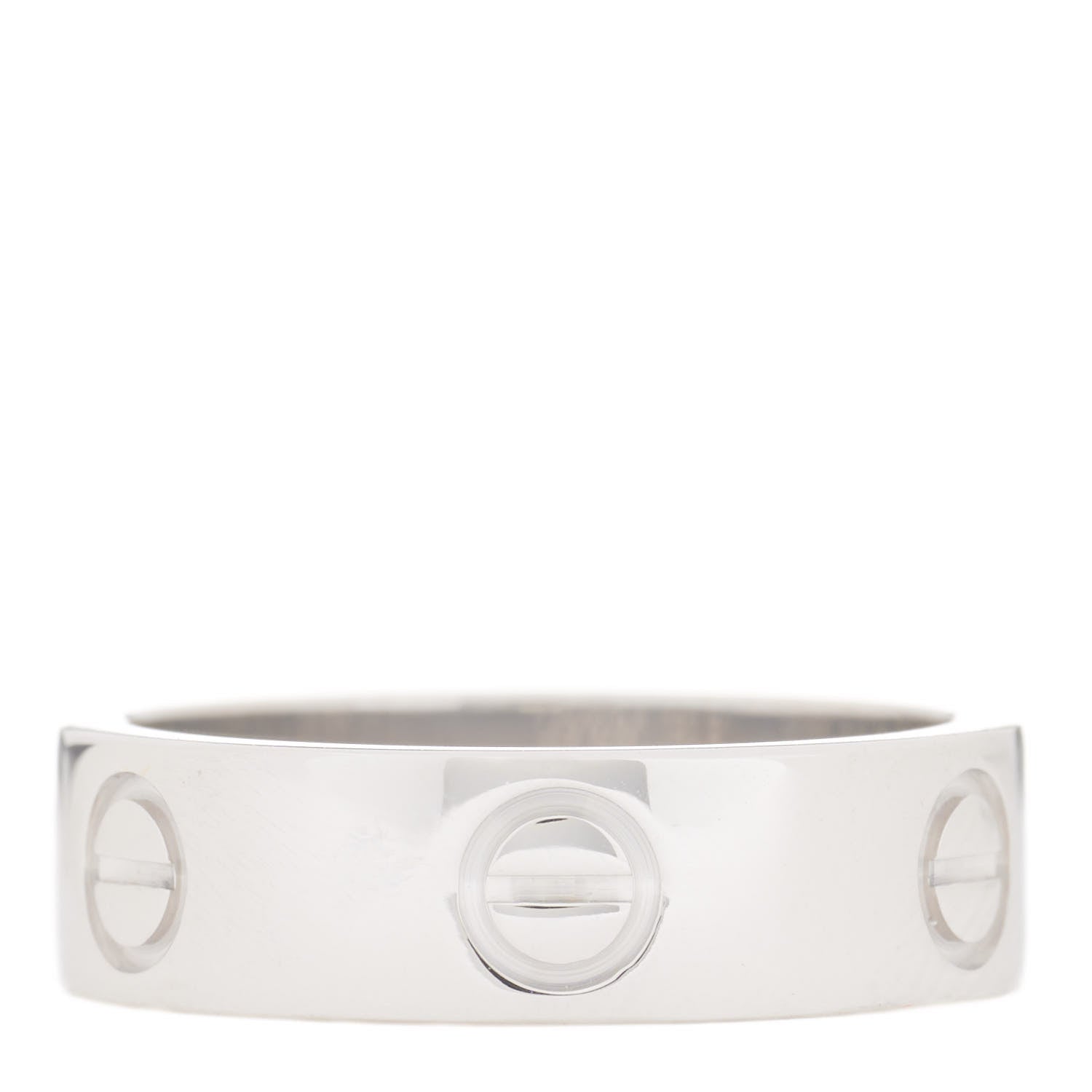 Cartier 18K White Gold 5.5mm LOVE Ring 51 5.75 1 of 4