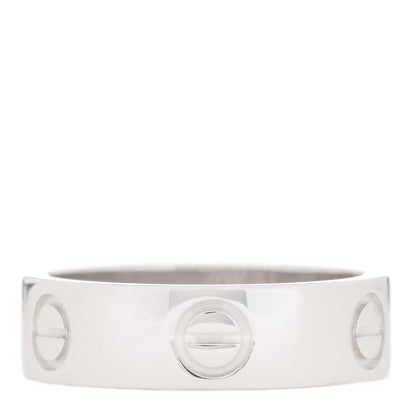 Cartier 18K White Gold 5.5mm LOVE Ring 51 5.75 1 of 4
