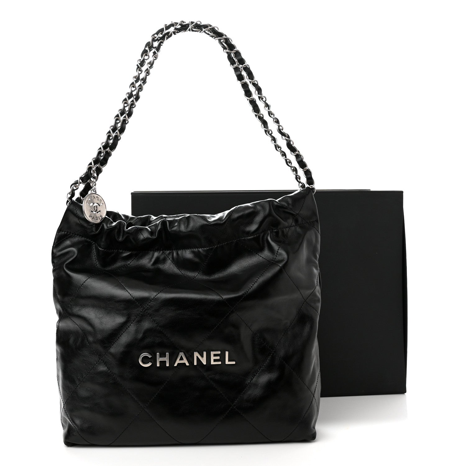 Chanel Shiny Calfskin Quilted Chanel 22 Black 12 of 12