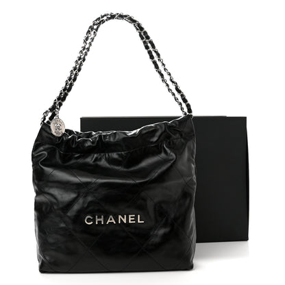 Chanel Shiny Calfskin Quilted Chanel 22 Black 12 of 12