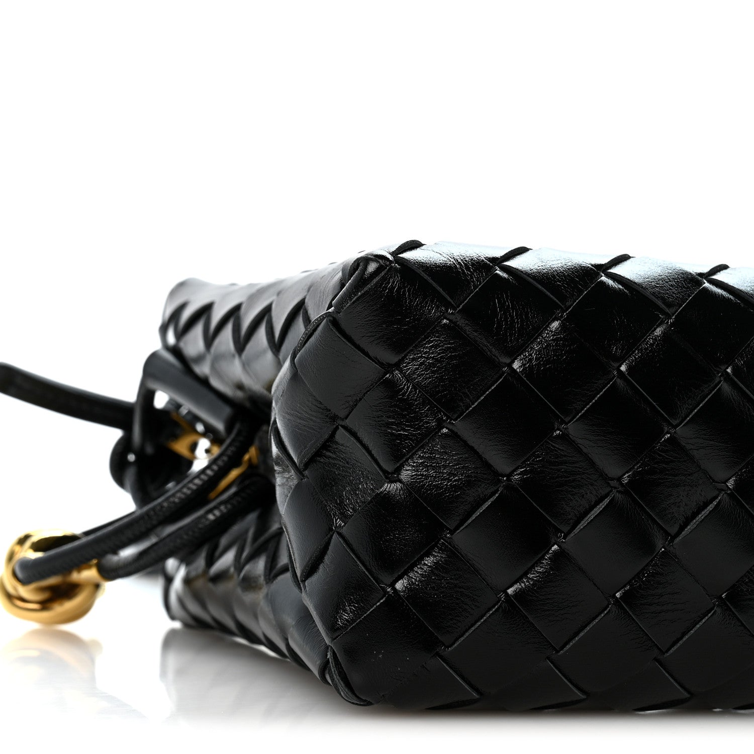 Bottega Veneta Polished Nappa Intrecciato Knot Small Loop Camera Bag Space 8 of 12