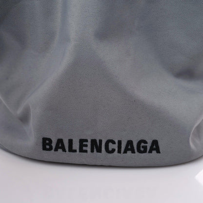 Balenciaga Nylon Wheel Logo Bucket Bag XS Gris Cendre 9 of 12