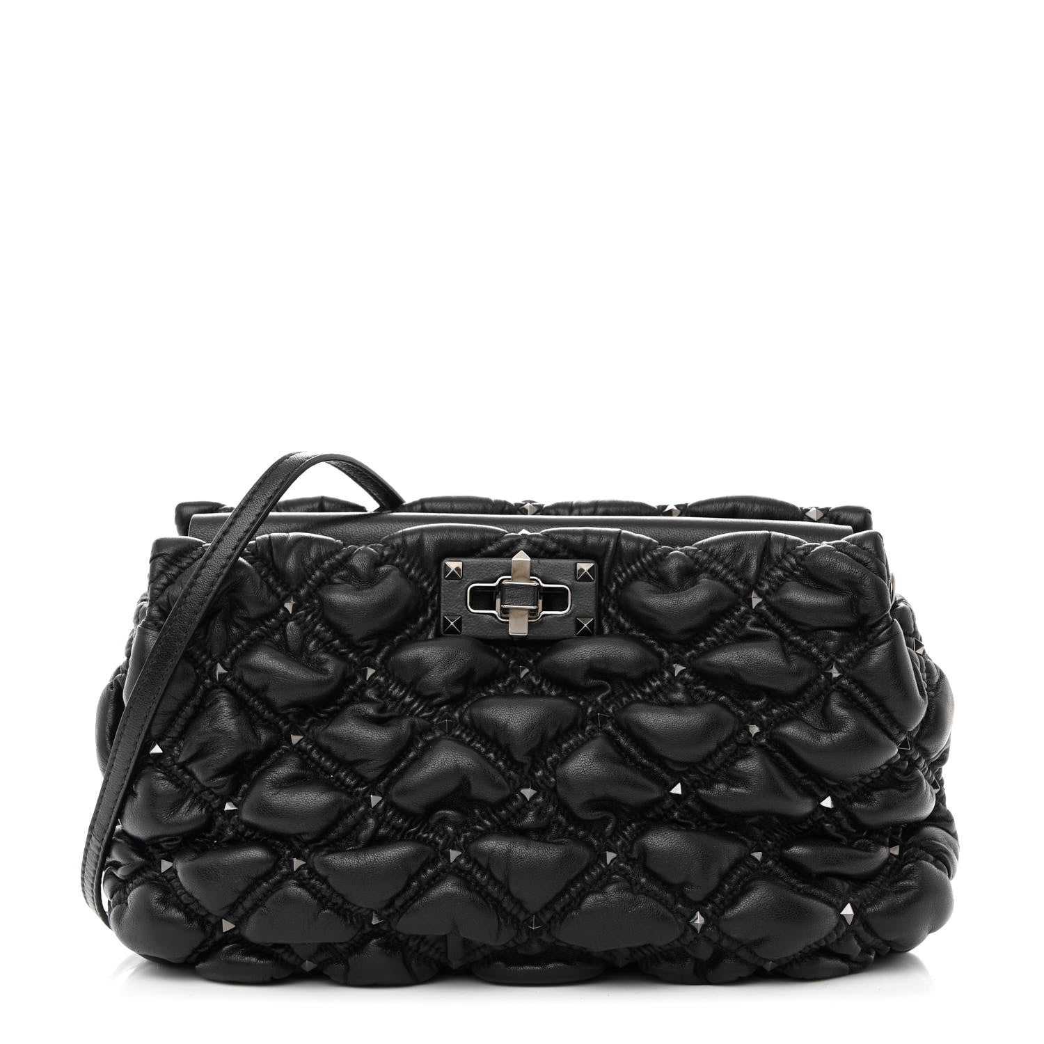 Valentino Garavani Nappa Spikeme Clutch Black 1 of 9