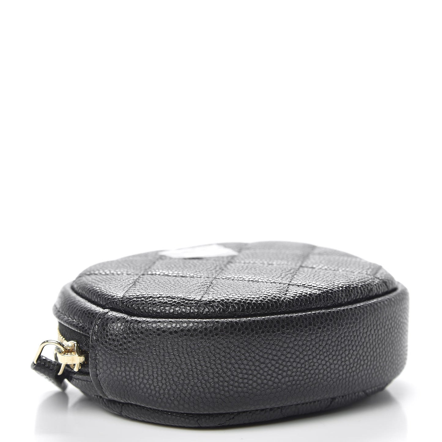 Caviar Quilted Zip Around Classic Coin Purse Black