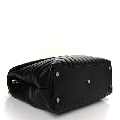 Saint Laurent Calfskin Y Quilted Monogram Large Loulou Chain Satchel Black 3 of 9