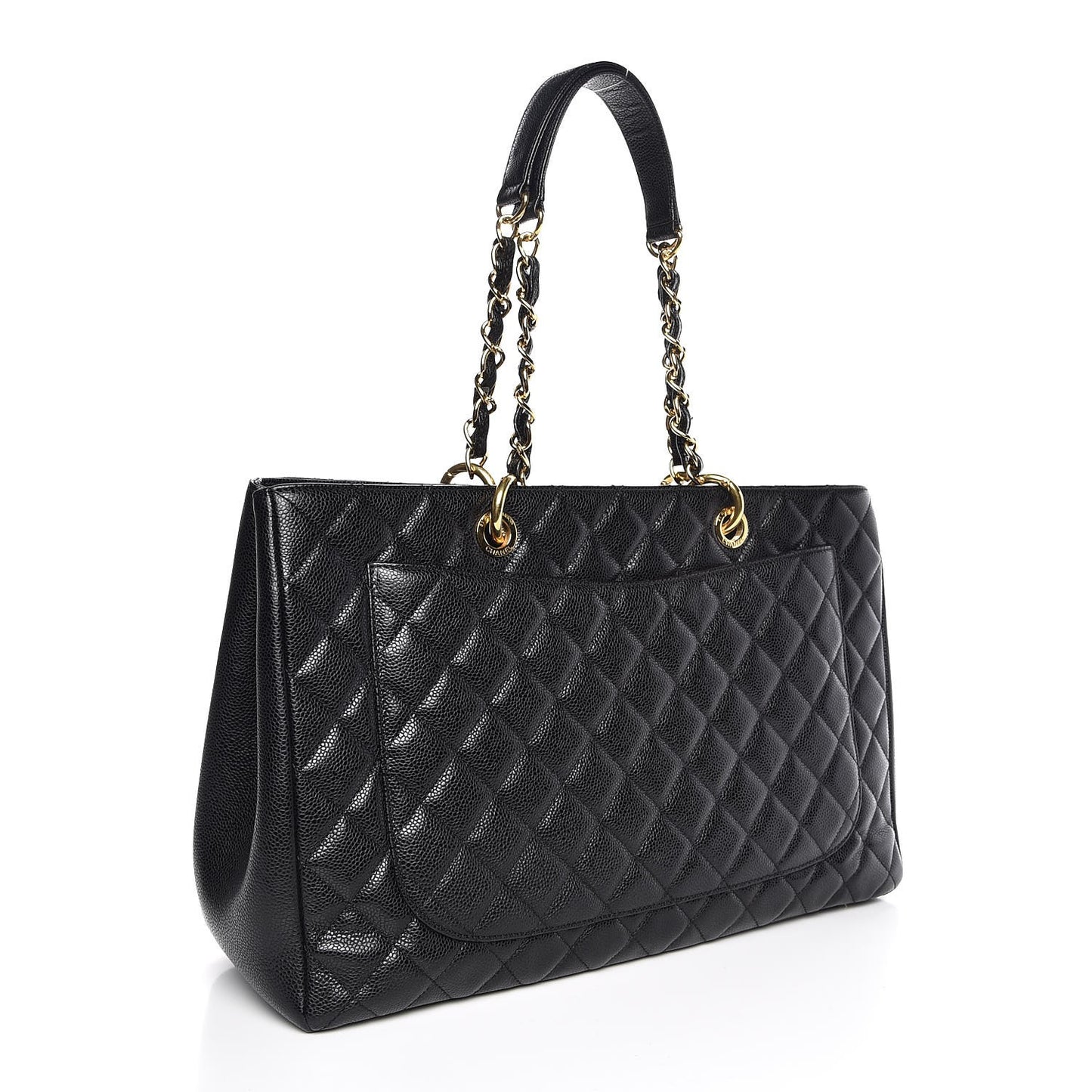 Caviar Quilted XL Grand Shopping Tote GST Black